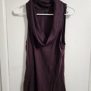 Ann Taylor Deep Purple Sleeveless Top